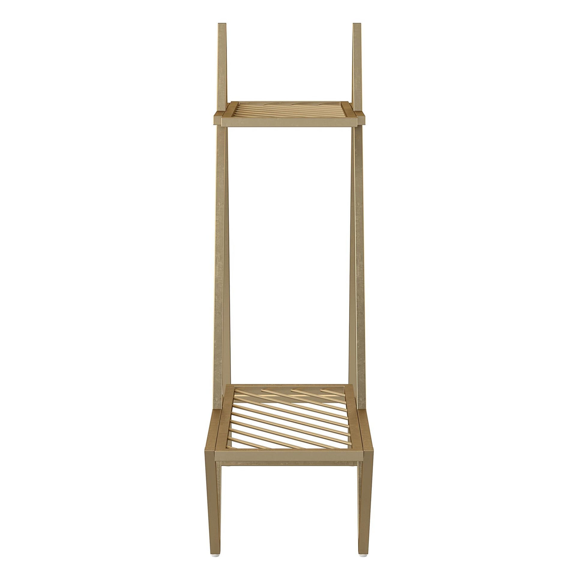 Botanika Plant Stand with 2 Metal Shelves for Potted Flowers - Gold