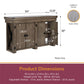 Wildwood 55 Gallon Aquarium Stand with 4 Doors and 4 Shelves - Rustic White