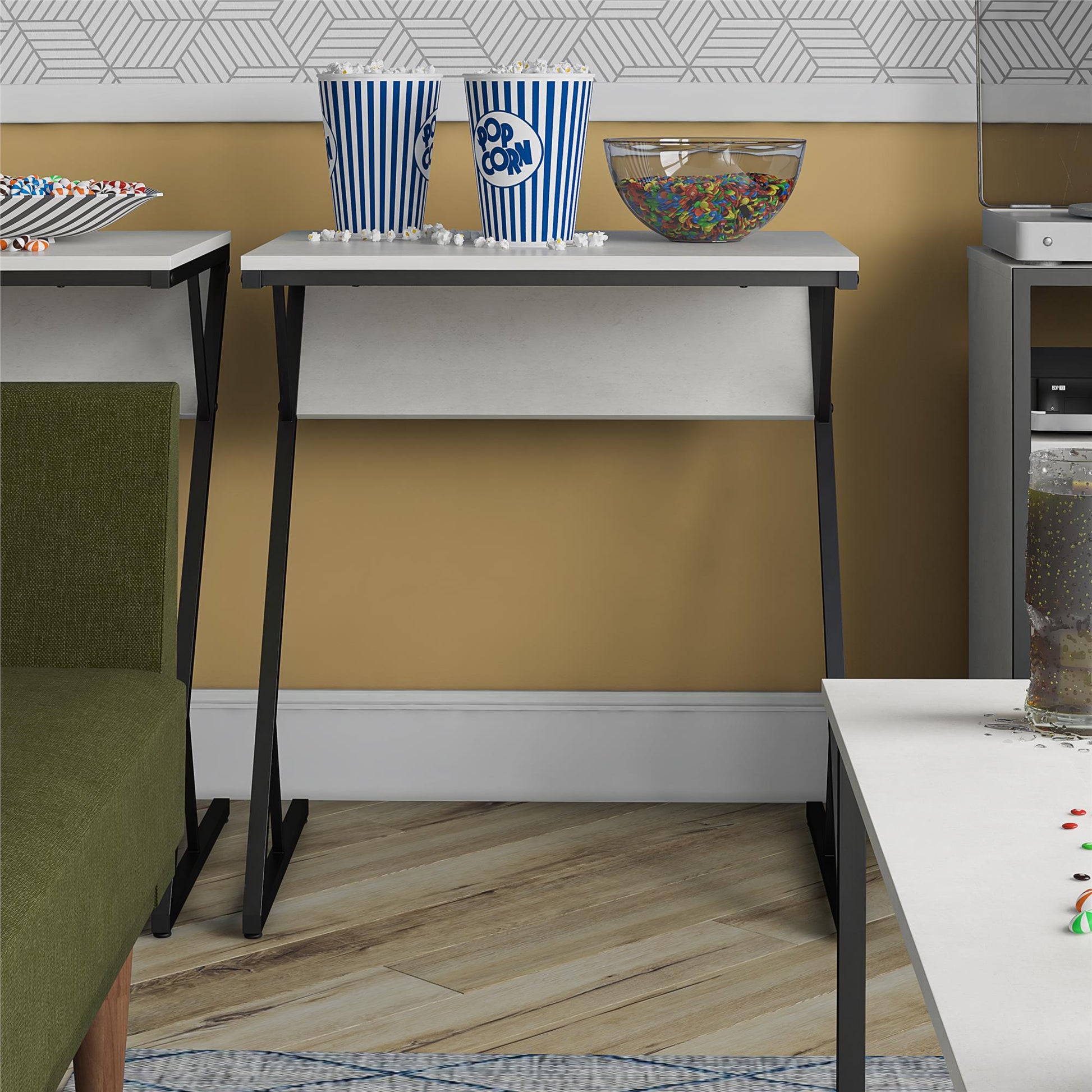 Regal Accent Table/Laptop Desk, Plaster/Gunmetal - Plaster
