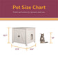 Farmington Rustic Farmhouse Litter Box Enclosure for Cats - Ivory Pine