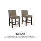 Parsons Linen Upholstered Counter Stools, Set of 2 - Taupe - Set of 2