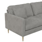 Highland 72 Inch Velvet Sofa with Matching Pillows - Gray