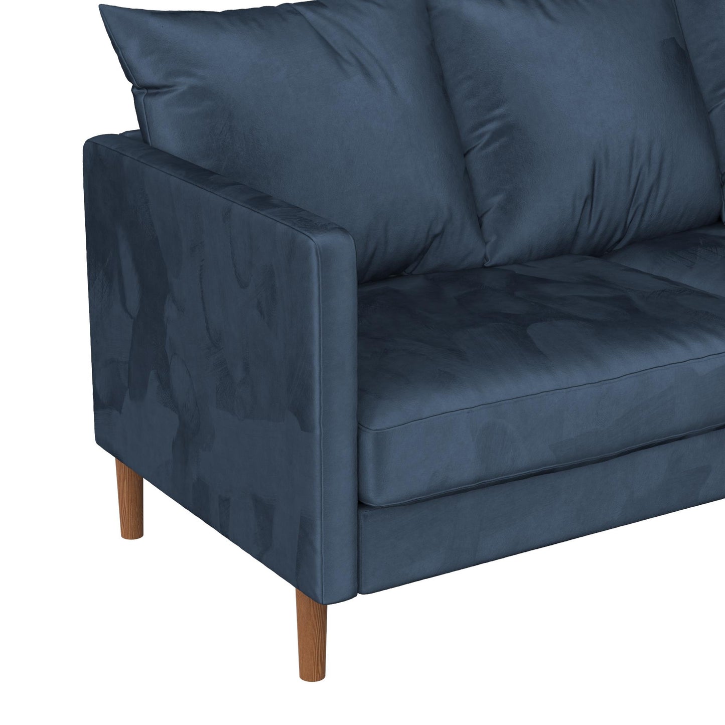 Paige Modern Pillowback Sofa - Navy