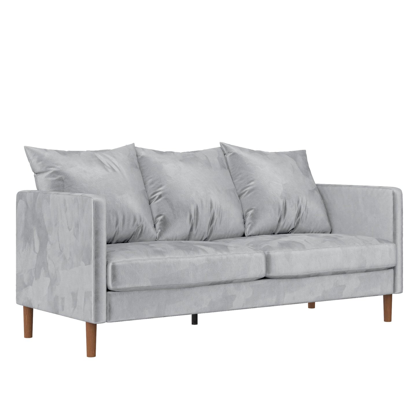 Paige Modern Pillowback Sofa - Light Gray