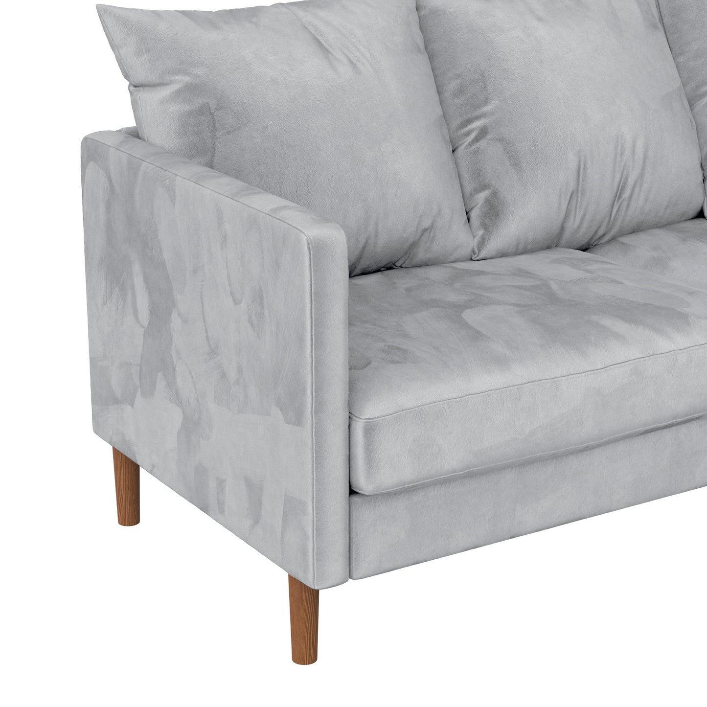 Paige Modern Pillowback Sofa - Light Gray