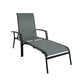 Outdoor Adjustable Aluminum Chaise Lounge Patio Furniture, Set of 2 - Black - 2-Pack