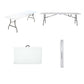8 ft Fold-in-Half Banquet Folding Table with Handle - White - 8’ FIH