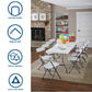 8 ft Fold-in-Half Banquet Folding Table with Handle - White - 8’ FIH