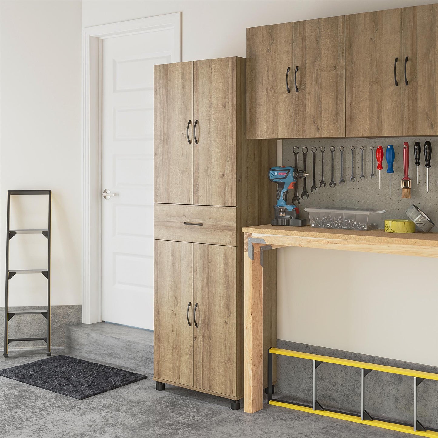 Basin 23.5 Inch Closed Storage Cabinet - Natural