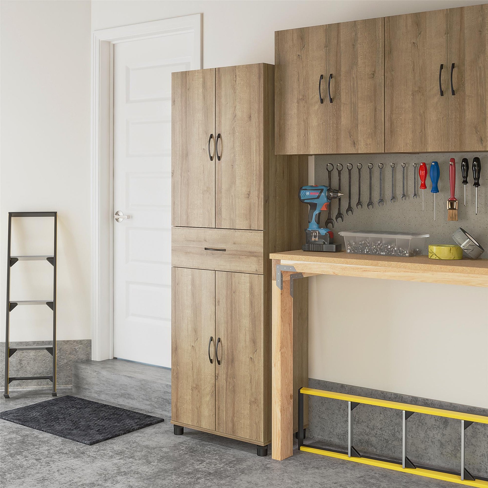 Basin 23.5 Inch Closed Storage Cabinet - Natural