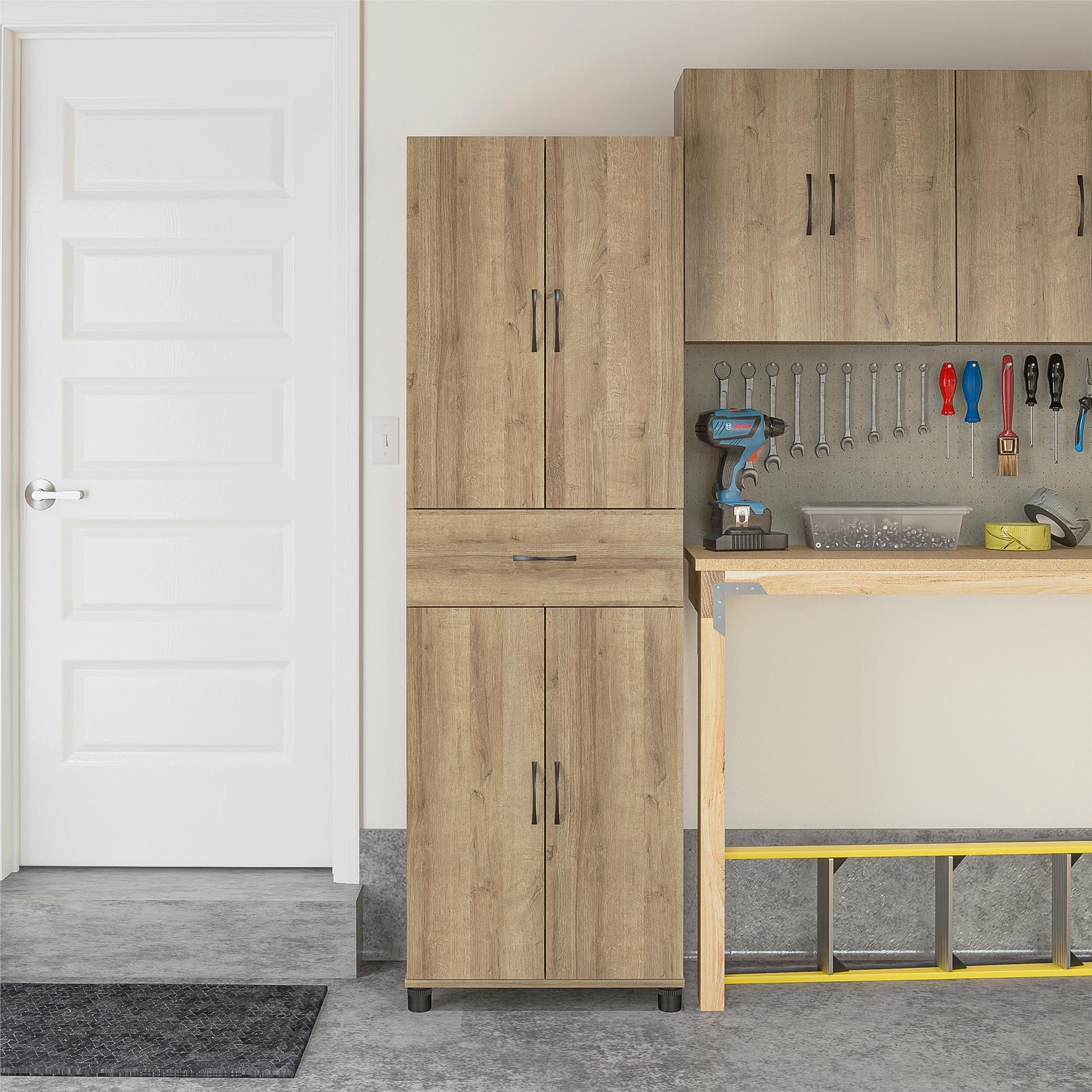 Basin 23.5 Inch Closed Storage Cabinet - Natural