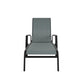 Outdoor Adjustable Aluminum Chaise Lounge Patio Furniture, Set of 2 - Black - 2-Pack