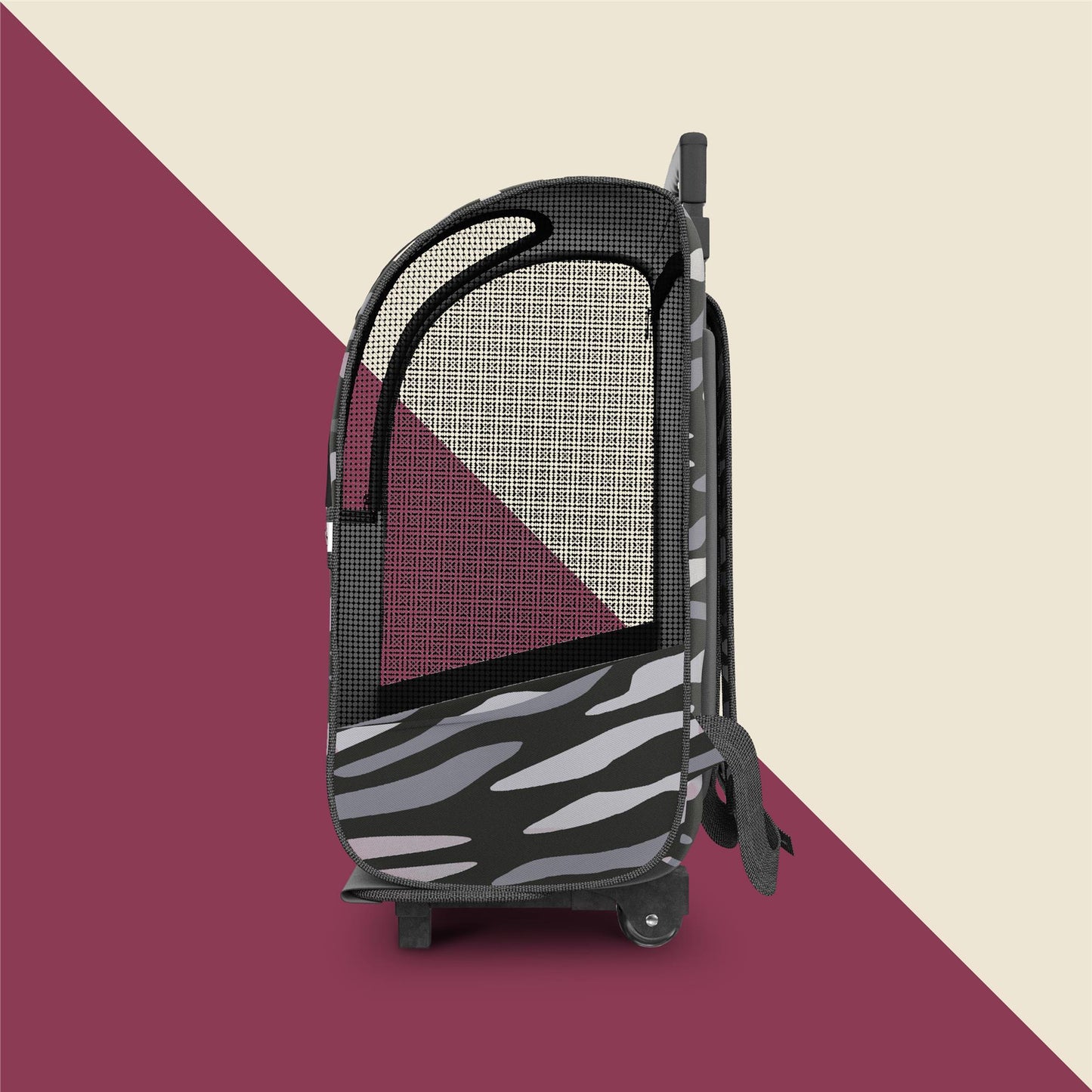 Kaya Pet Carrier Trolley with Pull Up Handle - Black Camouflage