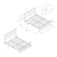 Wallace Spindle Metal Bed with Elegant Curves and Slats - Bronze - Queen