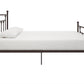 Manila White Metal Bed with Sturdy Metal Frame and Slats - Bronze - Queen