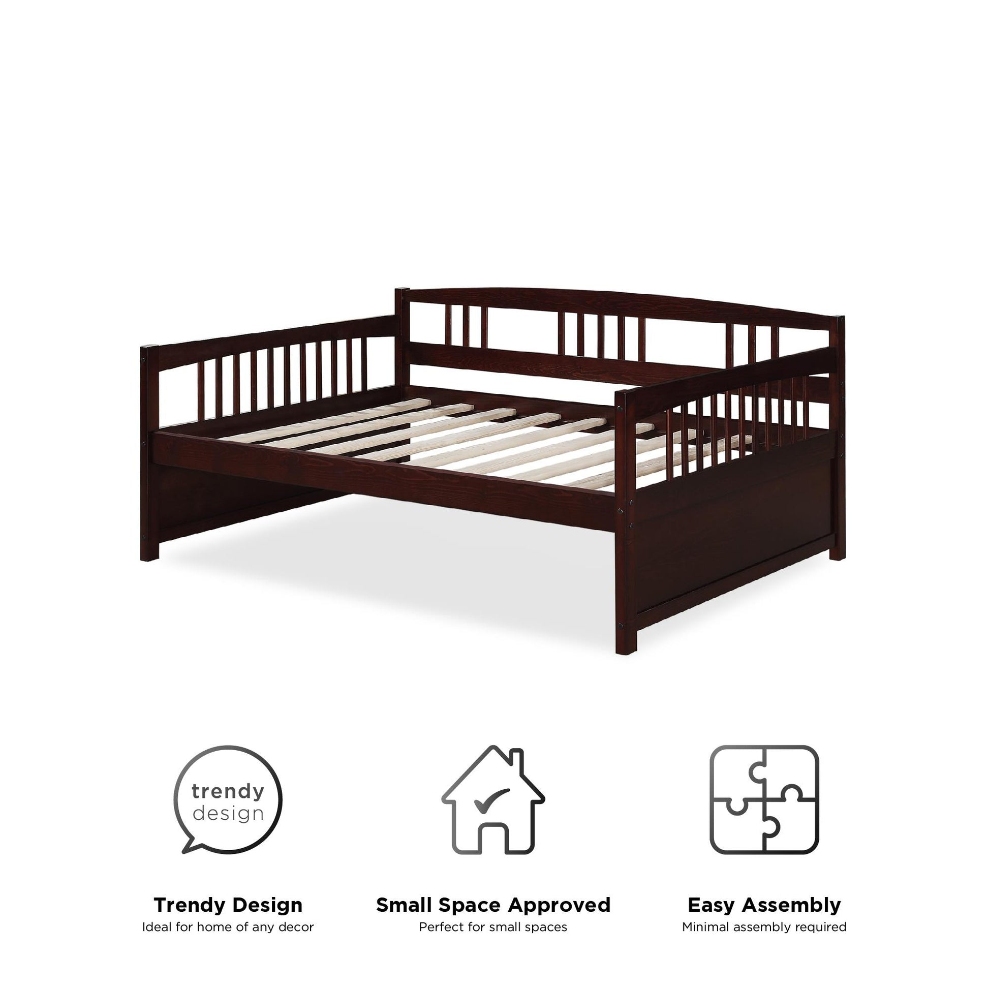 Morgan Full Size Wood Daybed - Espresso - Full