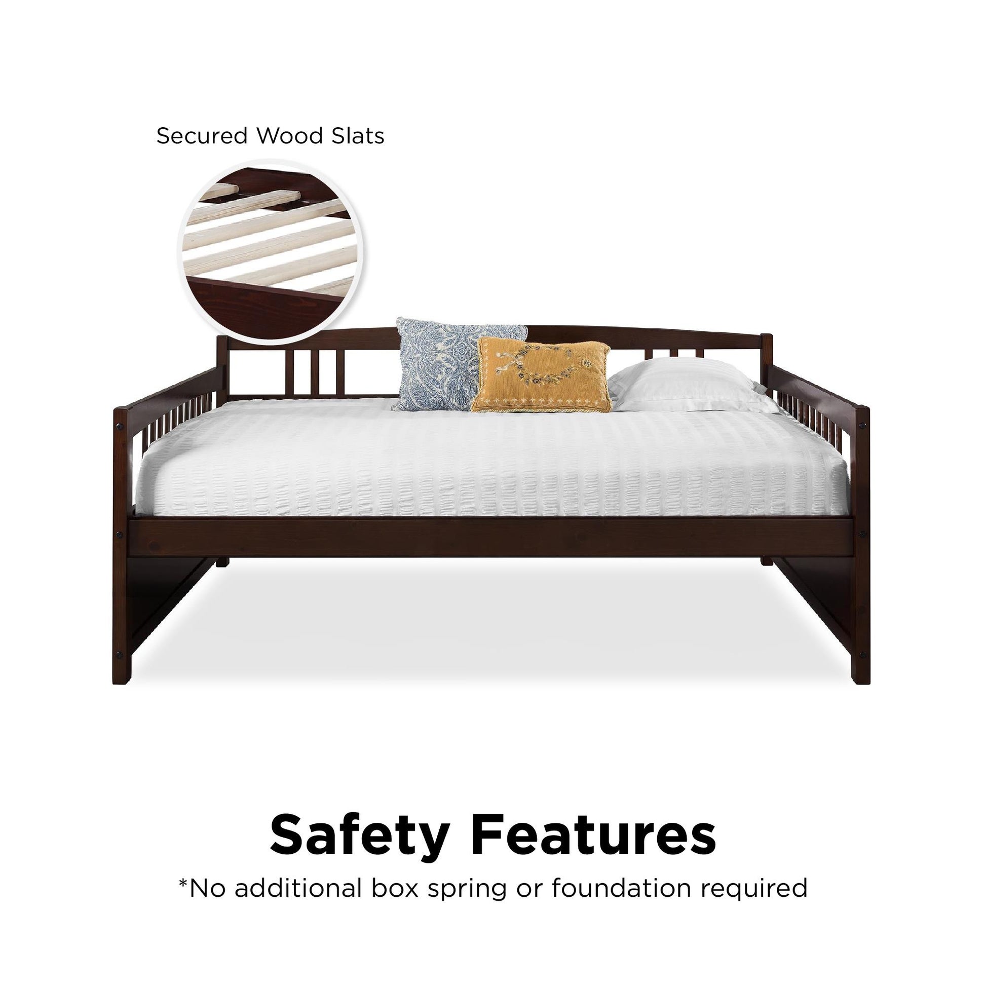 Morgan Full Size Wood Daybed - Espresso - Full