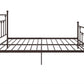 Manila White Metal Bed with Sturdy Metal Frame and Slats - Bronze - Queen
