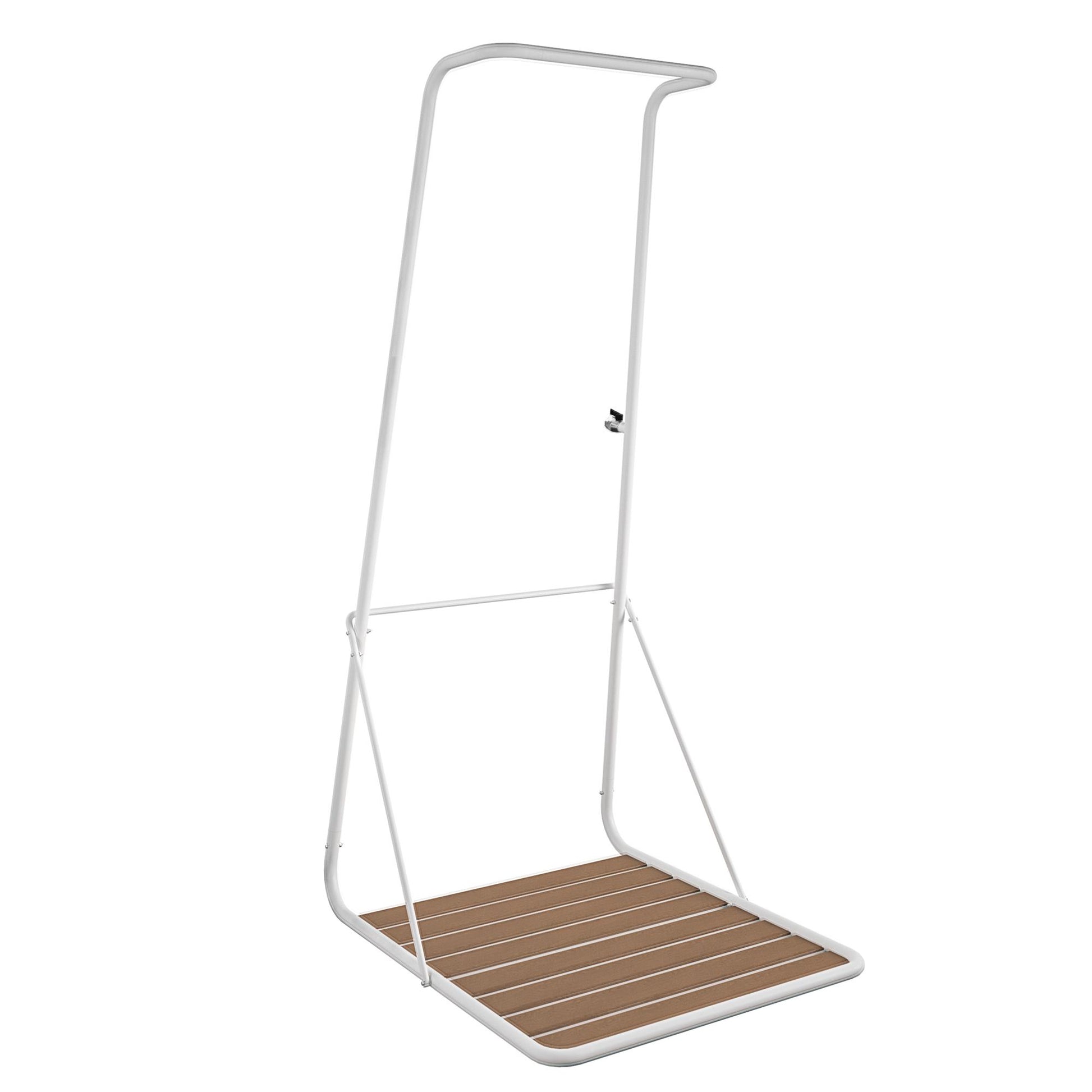 Poolside Gossip Collection Rainey Outdoor Shower with XL Base and Waterfall Bar - White - 1-Pack