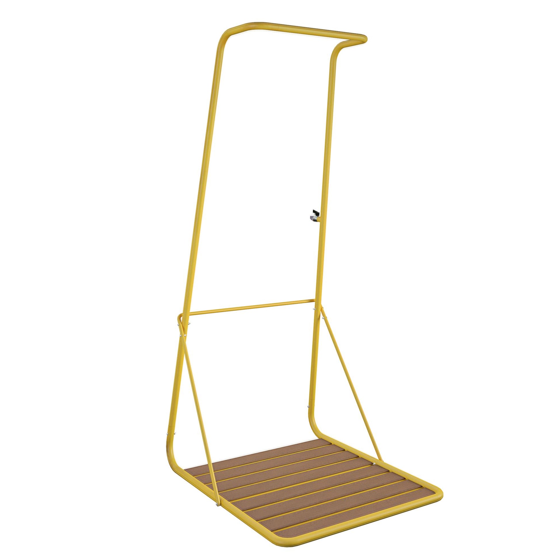 Poolside Gossip Collection Rainey Outdoor Shower with XL Base and Waterfall Bar - Yellow - 1-Pack