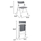 Kid's Plastic Pinch-Free Folding Chair, Set of 4 - Cool Gray - 4-Pack