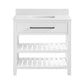 Camden Bathroom Vanity with Ceramic Sink and Metal Towel Rack - White - 36"
