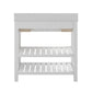 Camden Bathroom Vanity with Ceramic Sink and Metal Towel Rack - White - 36"