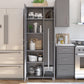 Camberly Tall Asymmetrical Cabinet, Graphite Gray - Graphite Grey