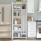 Camberly Tall Asymmetrical Cabinet, Ivory Oak - Ivory Oak