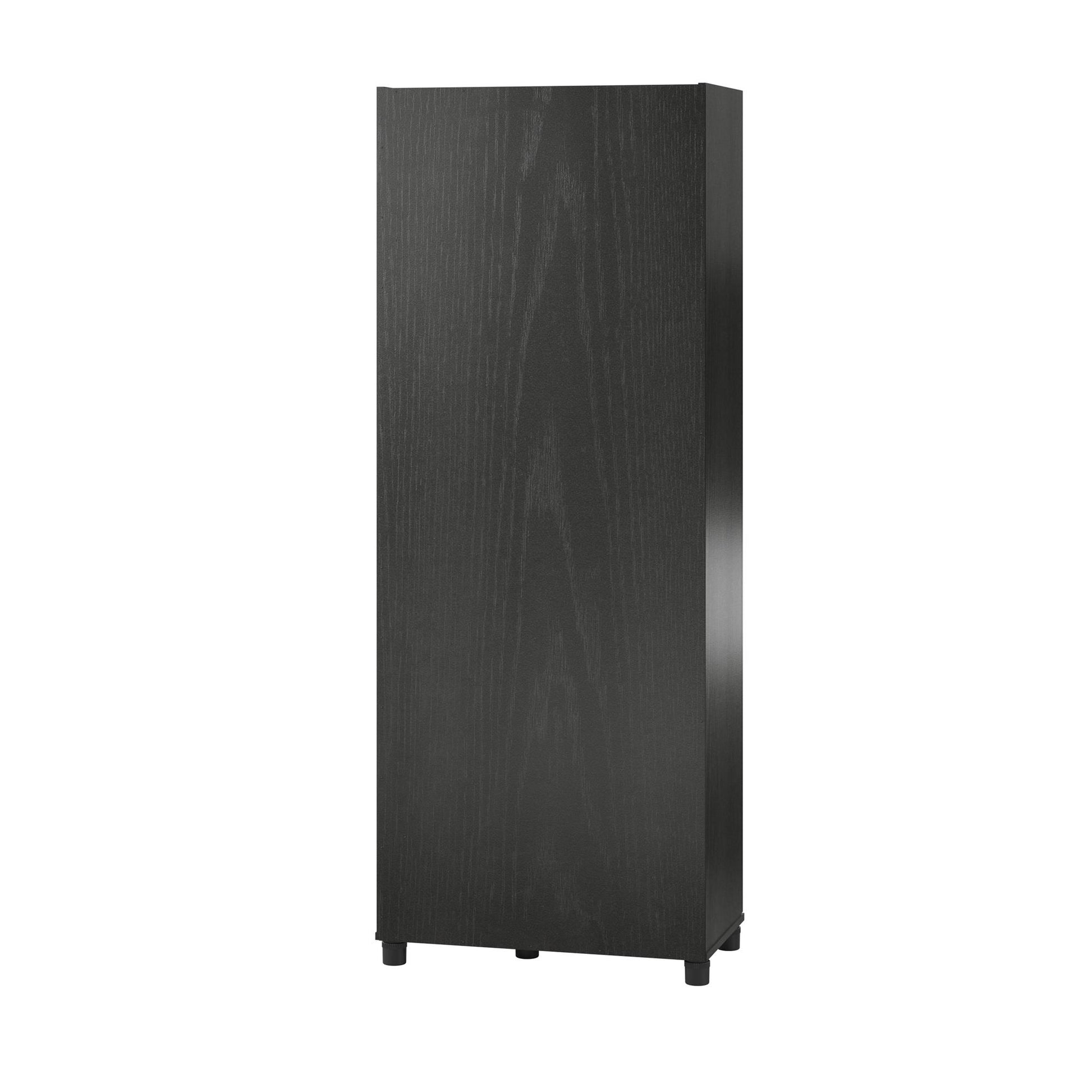 Camberly Tall Asymmetrical Cabinet, Black Oak - Black Oak