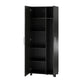 Camberly Tall Asymmetrical Cabinet, Black Oak - Black Oak