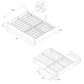 Maven Platform Bed with 2 Rollout Drawers for Storage - Black Faux Leather - Full
