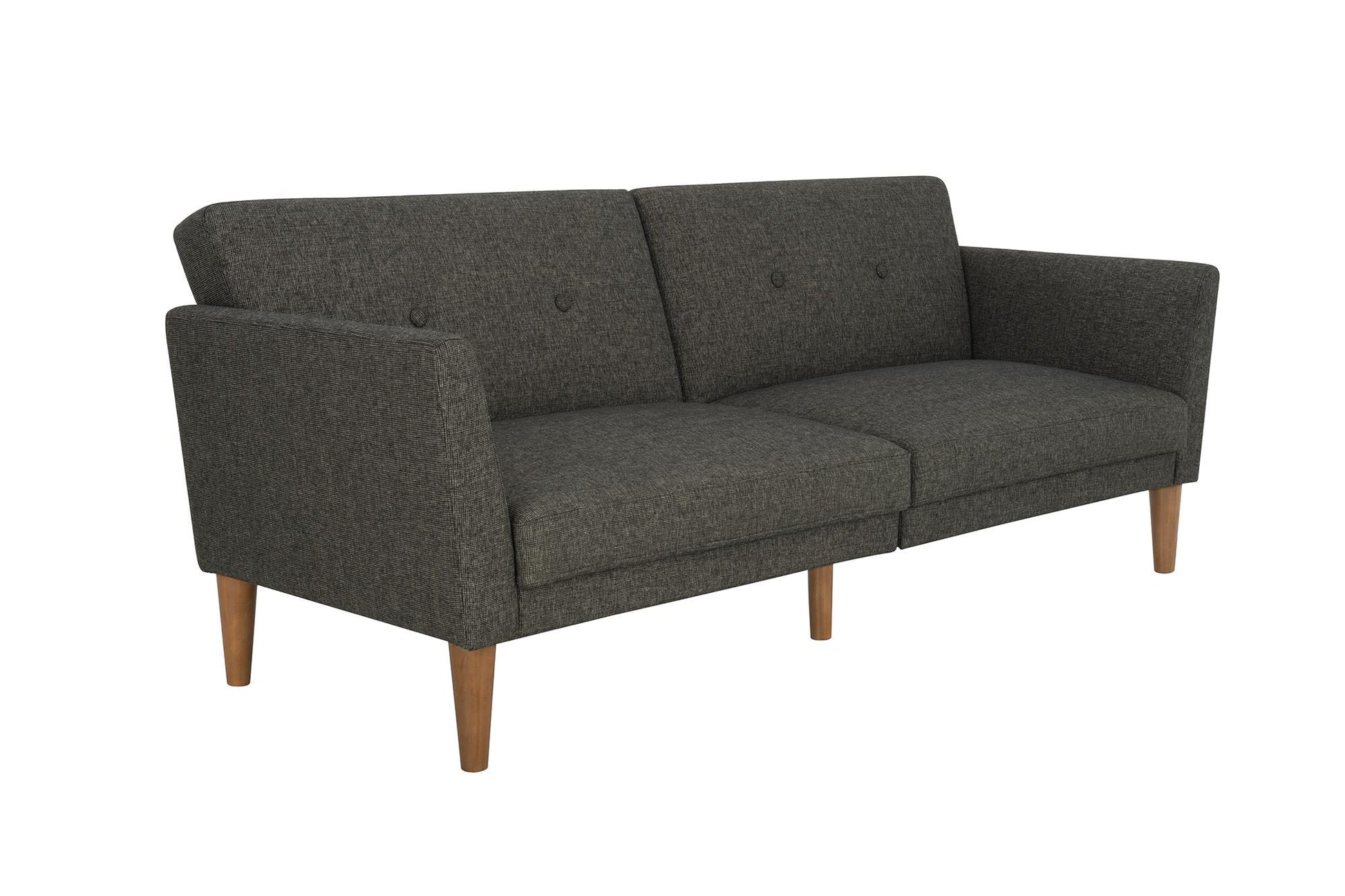 Regal Linen Upholstered Futon - Grey Linen