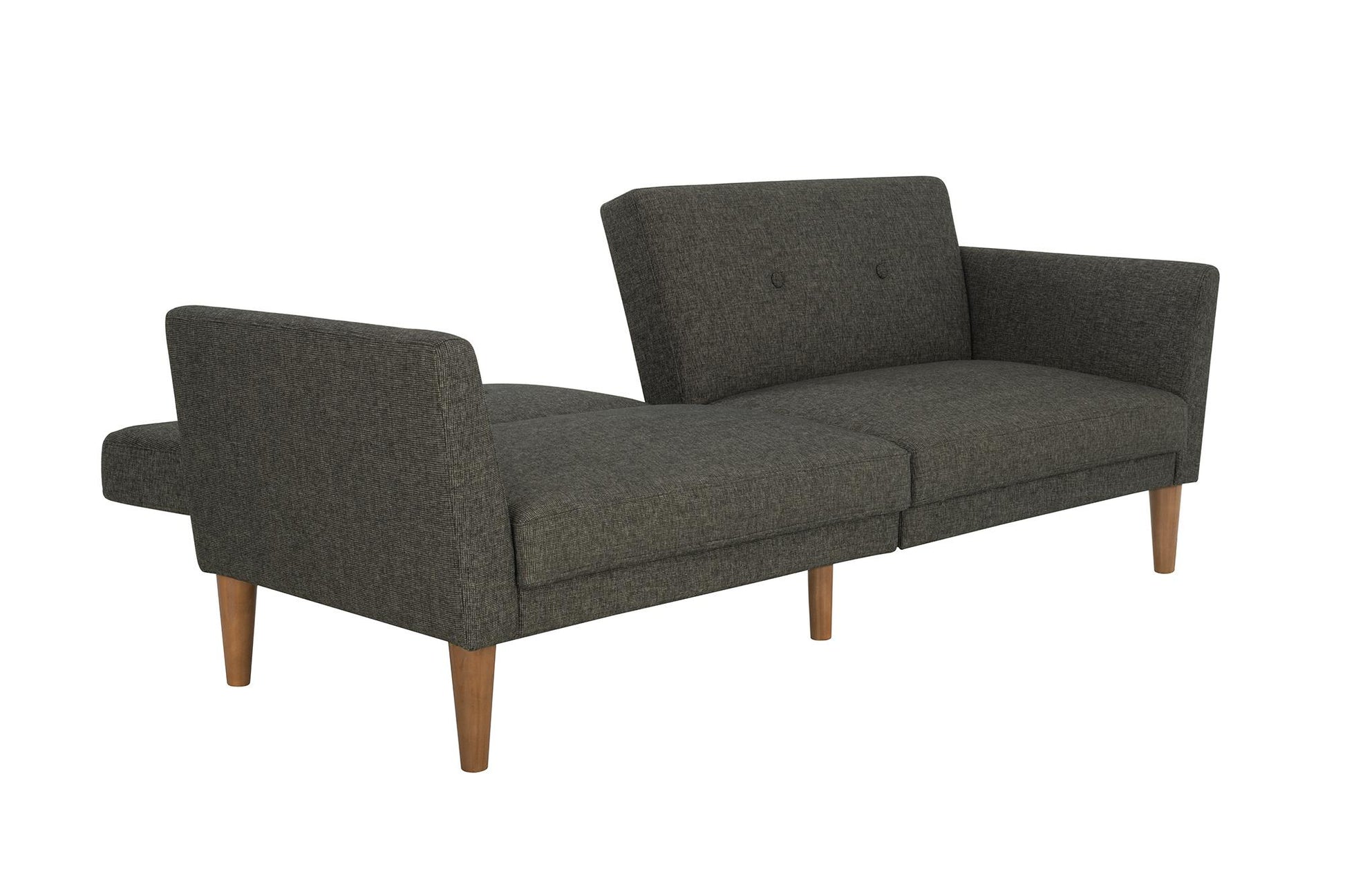 Regal Linen Upholstered Futon - Grey Linen