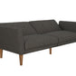 Regal Linen Upholstered Futon - Grey Linen