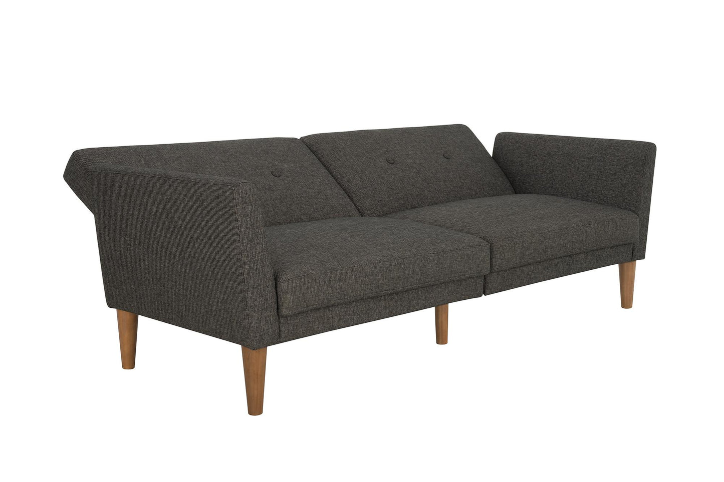 Regal Linen Upholstered Futon - Grey Linen
