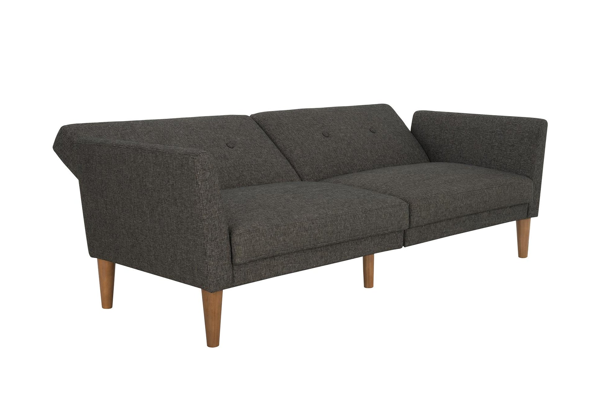Regal Linen Upholstered Futon - Grey Linen