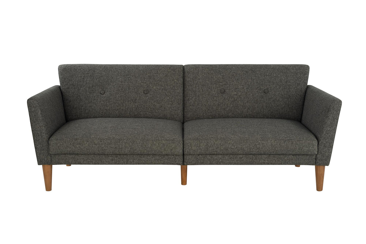 Regal Linen Upholstered Futon - Grey Linen