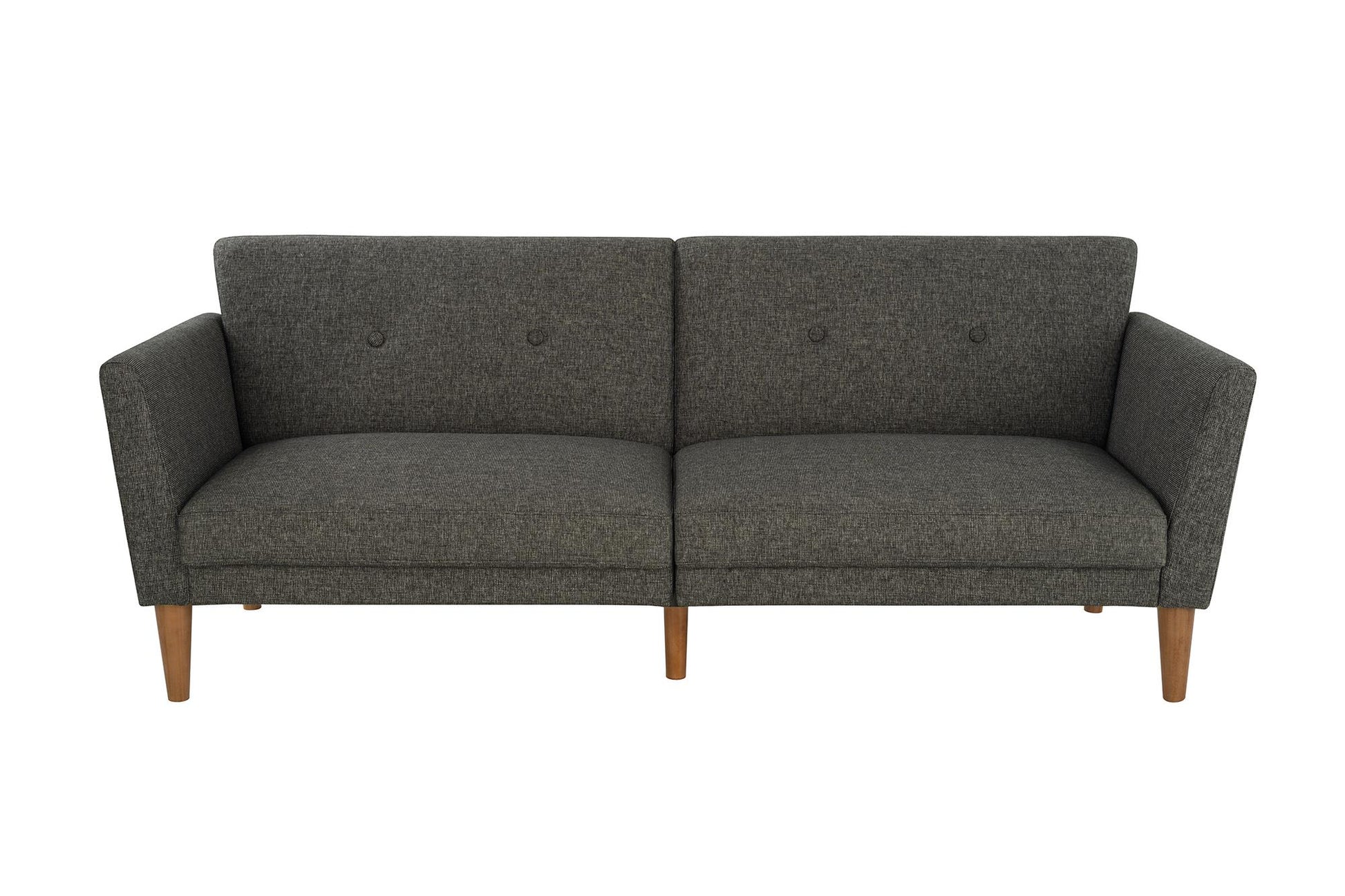 Regal Linen Upholstered Futon - Grey Linen