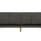 Regal Linen Upholstered Futon - Grey Linen