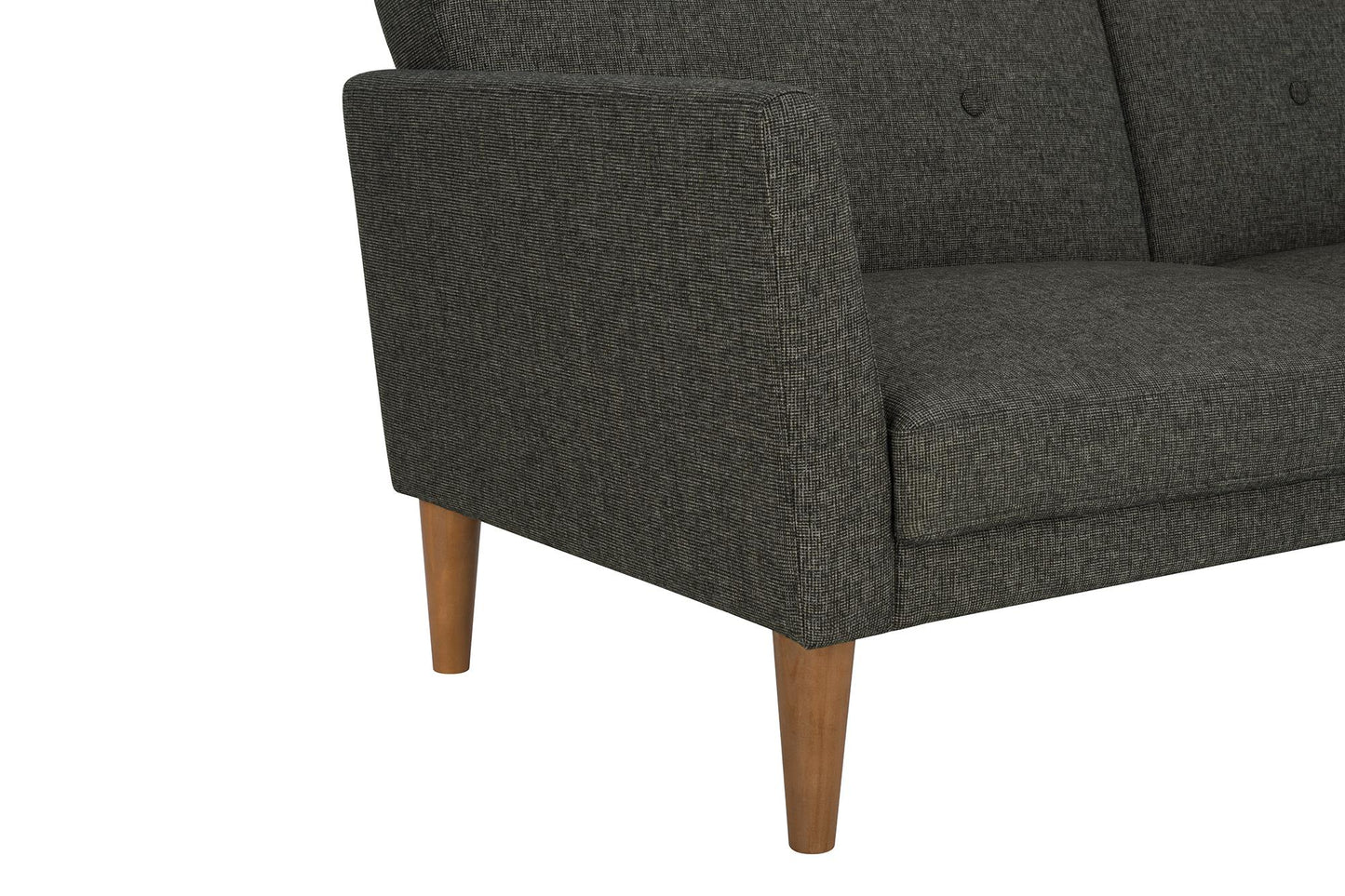 Regal Linen Upholstered Futon - Grey Linen