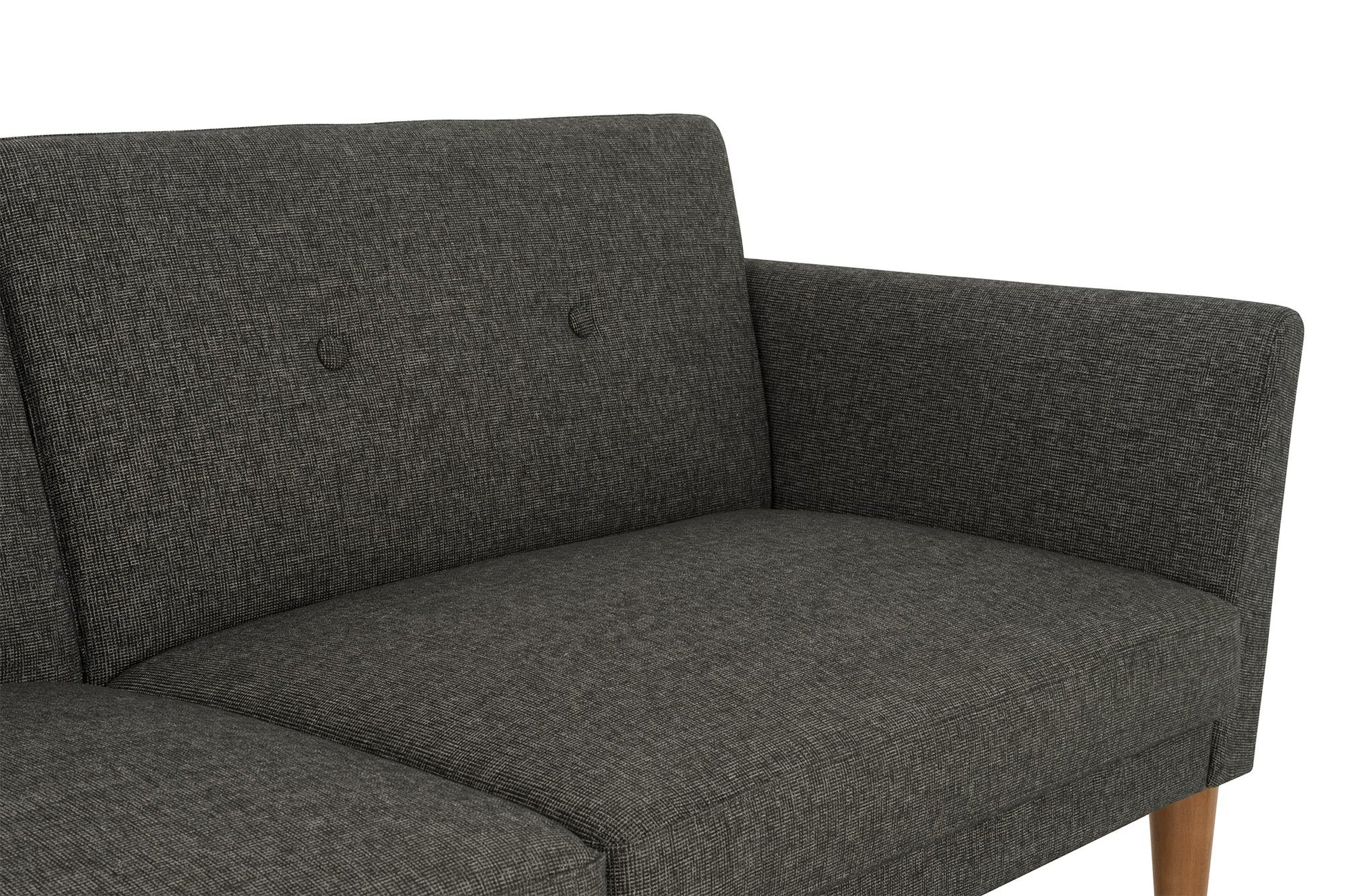Regal Linen Upholstered Futon - Grey Linen