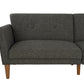 Regal Linen Upholstered Futon - Grey Linen