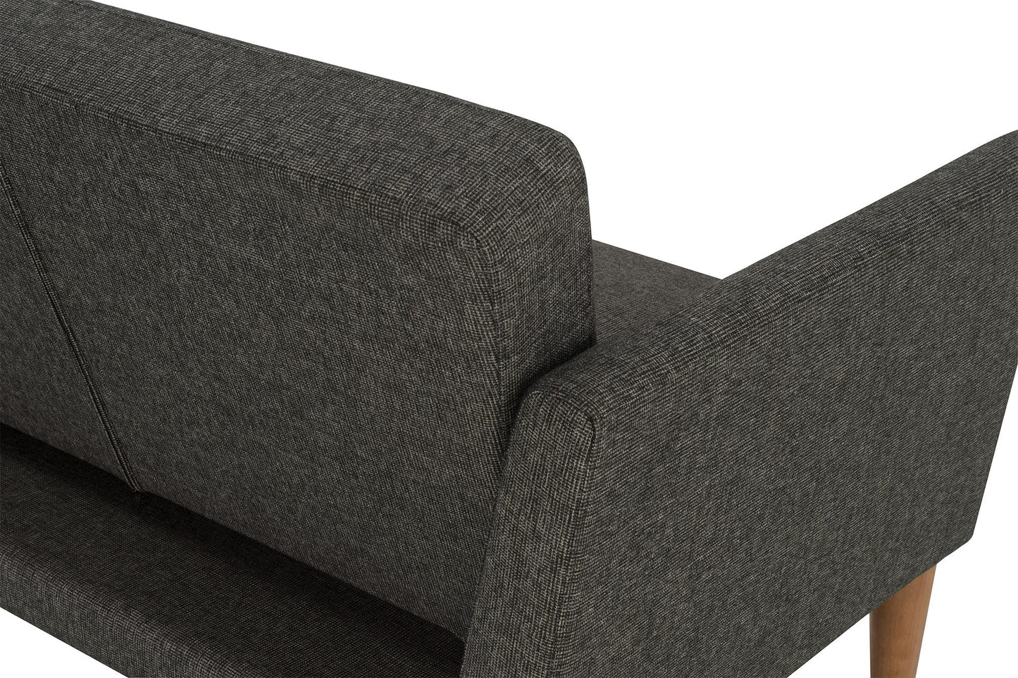 Regal Linen Upholstered Futon - Grey Linen