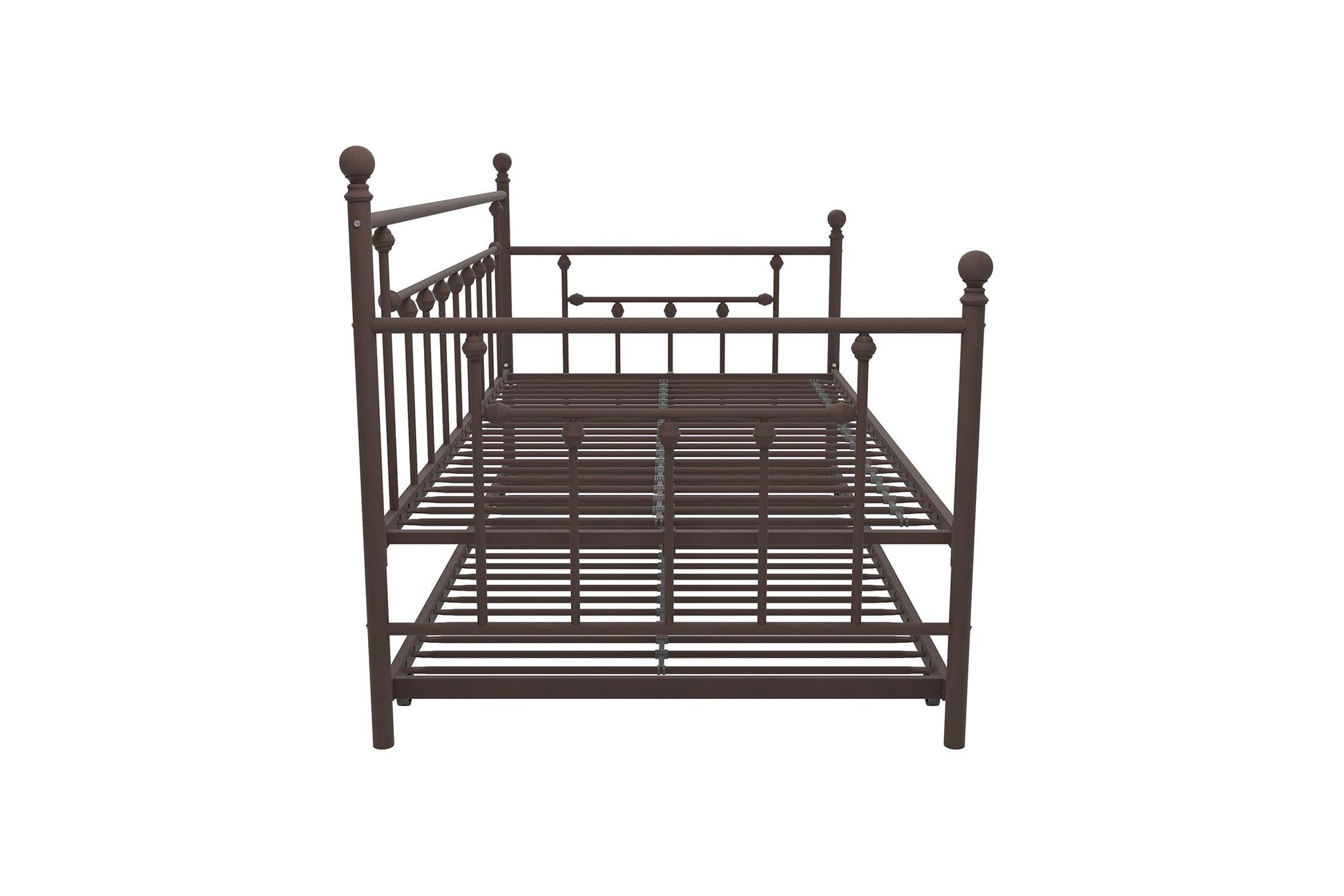 Manila Metal Daybed and Trundle Set with Sturdy Metal Frame and Slats - Bronze - Twin