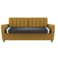 Novogratz Brittany Sleeper Sofa with Memory Foam Mattress, Queen, Mustard Linen - Mustard - Queen