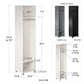 Camberly 18" Wide Mudroom Cabinet with Clothing Rod & Adjustable Shelving - Ivory Oak