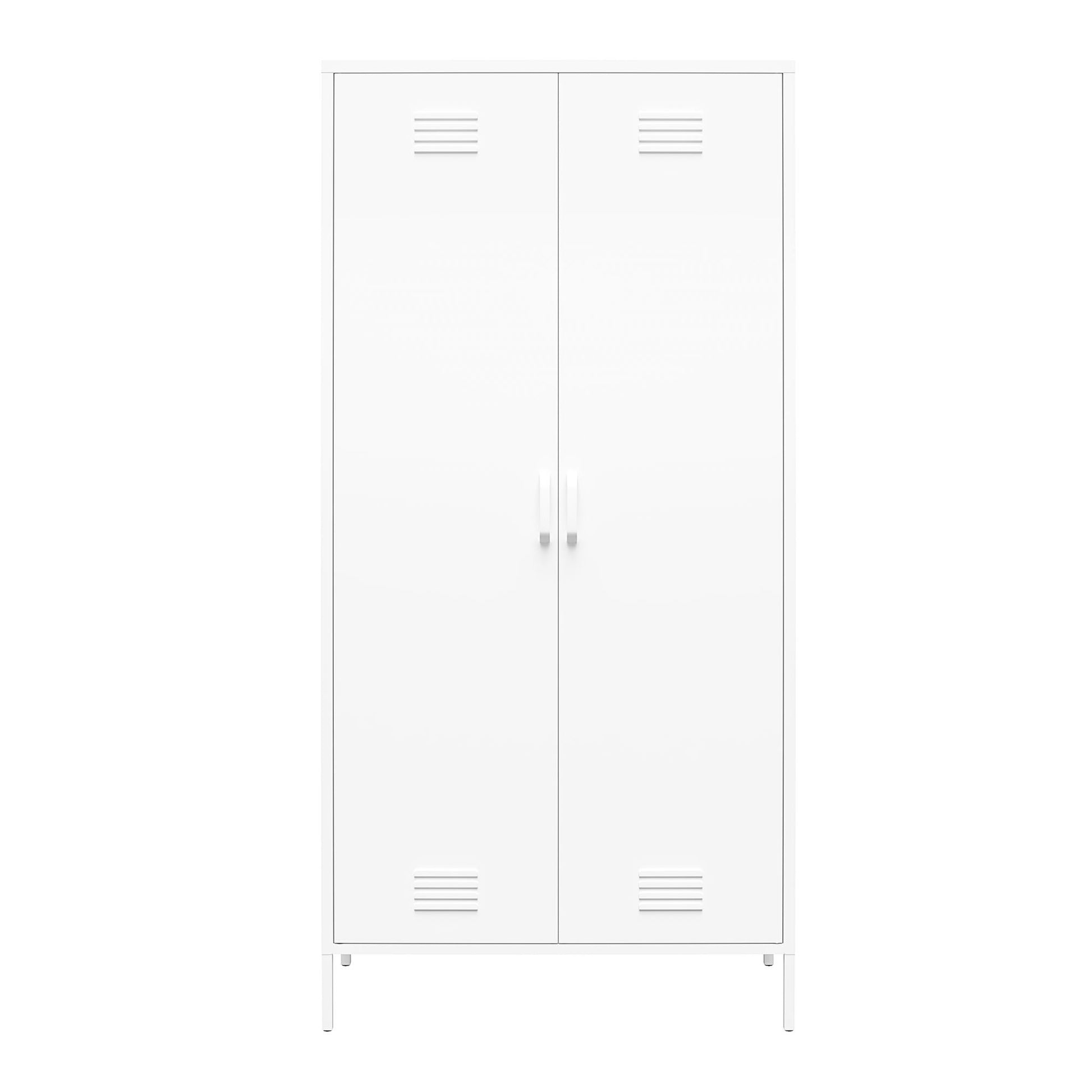 Shadwick Tall 2 Door Closed Metal Storage Locker Cabinet - White