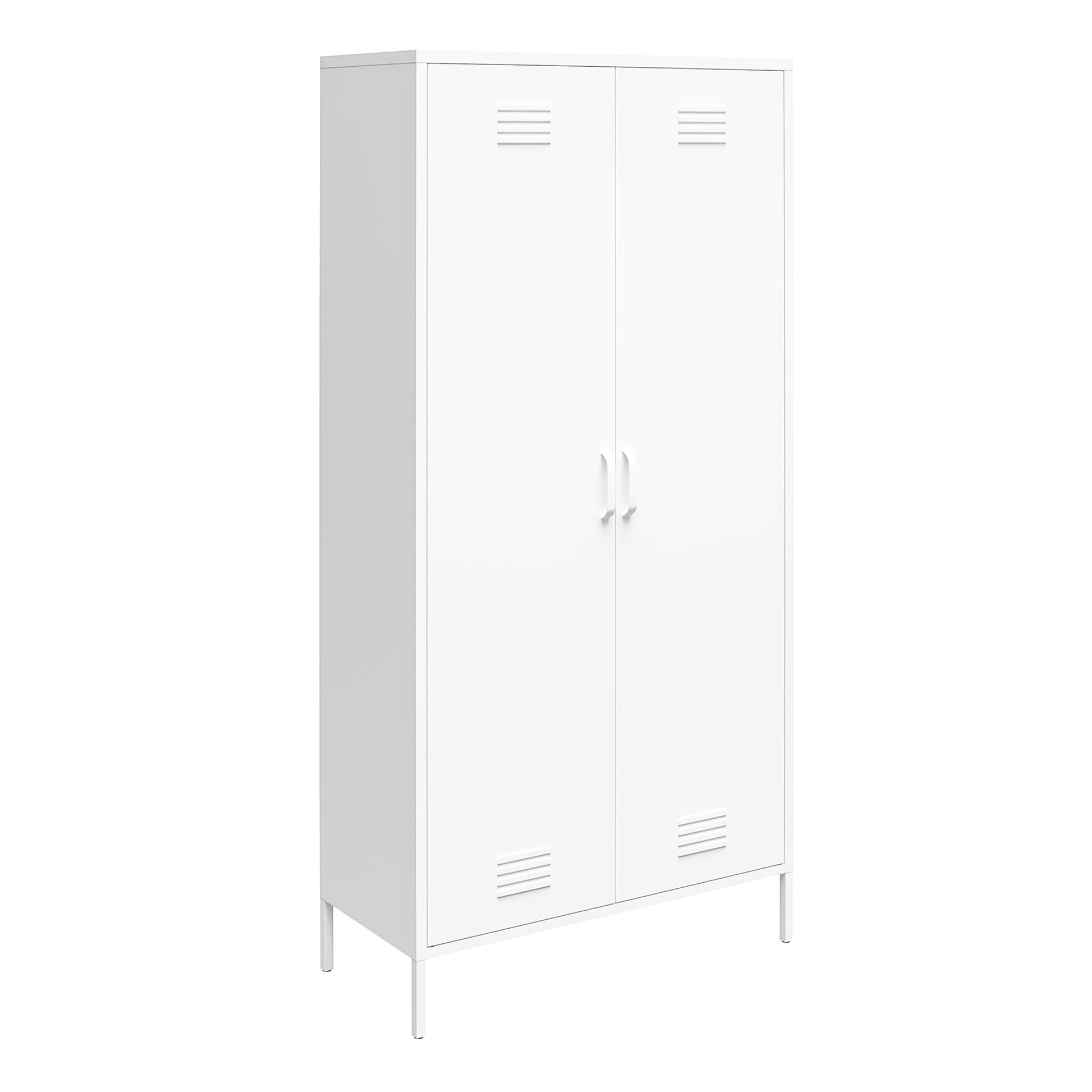 Shadwick Tall 2 Door Closed Metal Storage Locker Cabinet - White