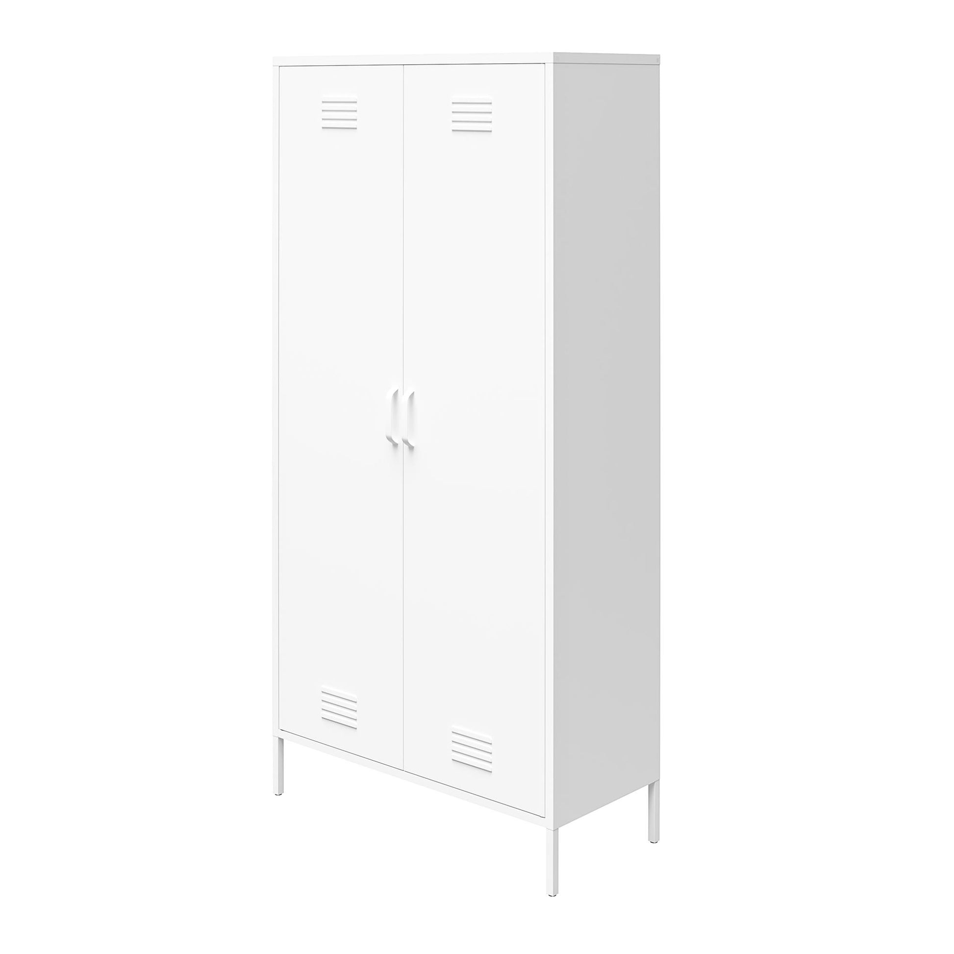 Shadwick Tall 2 Door Closed Metal Storage Locker Cabinet - White